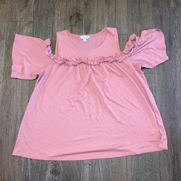 Lauren Conrad size XL cold shoulder top - Picture 1 of 5